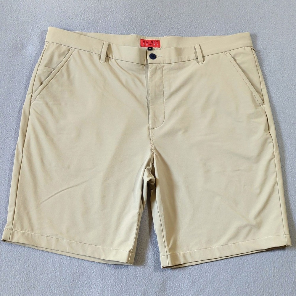 Halsey Sport Mens Golf Shorts Size‎ 42 Tan Khaki Water Resistant Performance